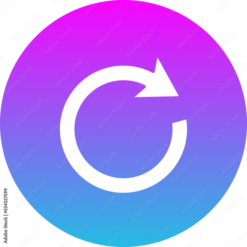 Redo Gradient Circle Glyph Inverted Icon Redo Gradient Circle Glyph Inverted Icon