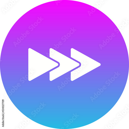 Fast Forward Gradient Circle Glyph Inverted Icon