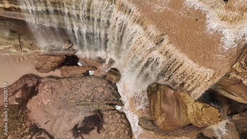 Aerial view of Grand Falls and Little Colorado river, Leupp, Arizona, United States. photo