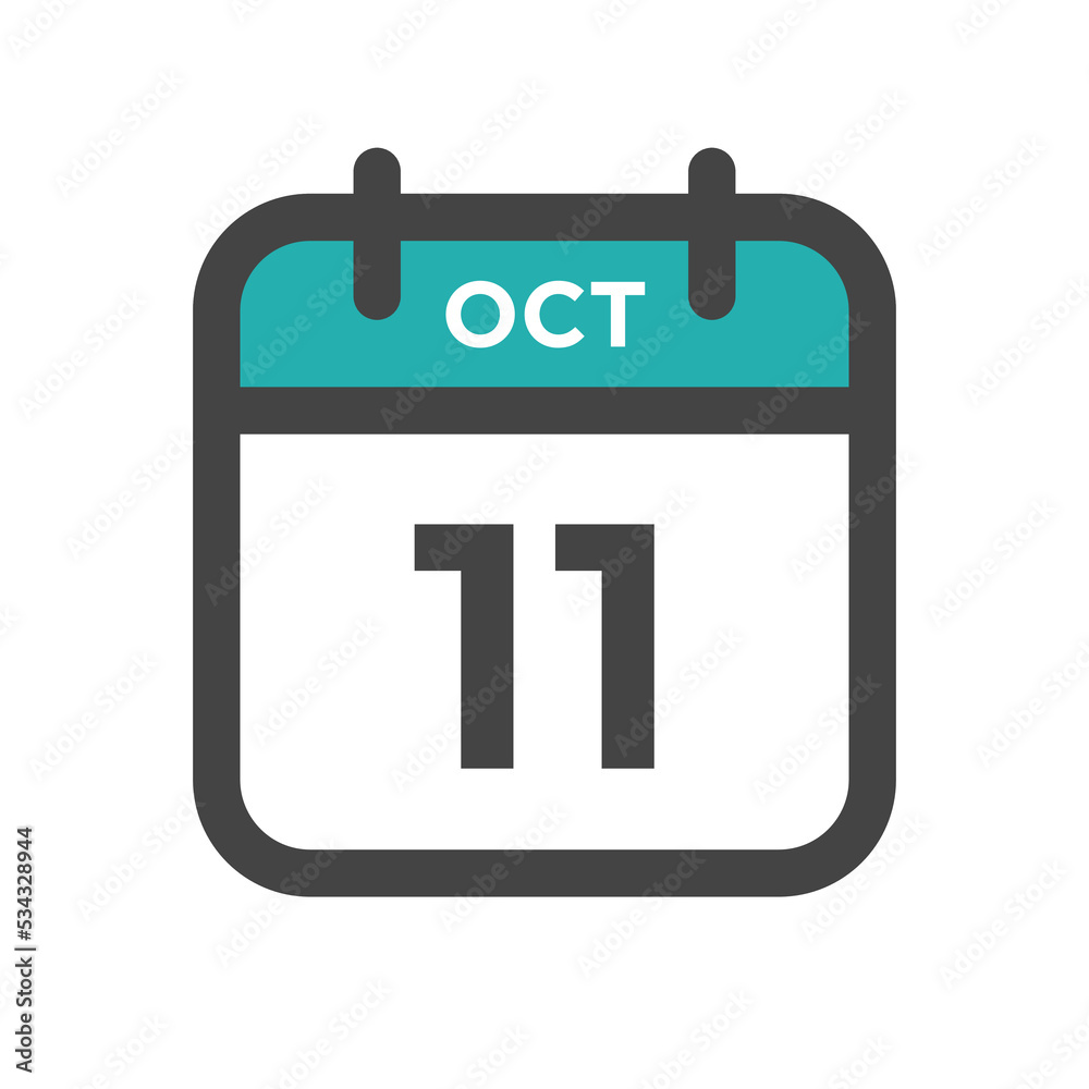 October 11 Calendar Day or Calender Date for Deadlines or Appointment October 11 Calendar Day or Calender Date for Deadlines or Appointment