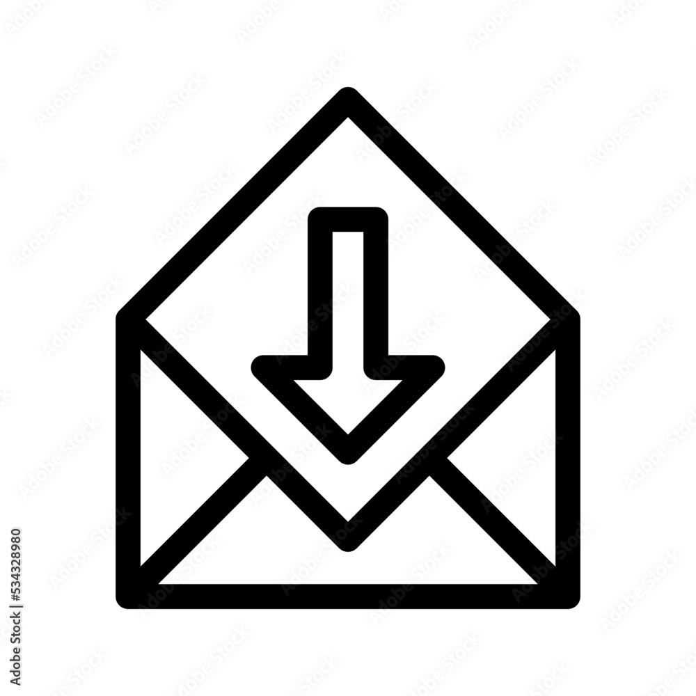 Inbox icon. message sign. vector illustration Inbox icon. message sign. vector illustration