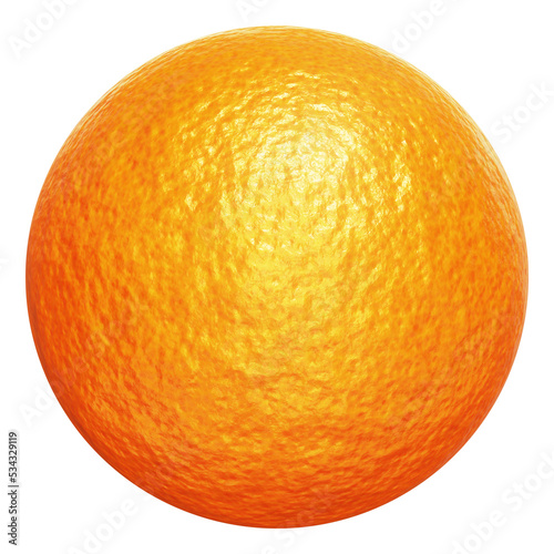 Realistic 3D illustration of the orange peel sphere isolated on white