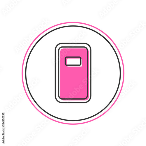 Filled outline Police assault shield icon isolated on white background. Vector