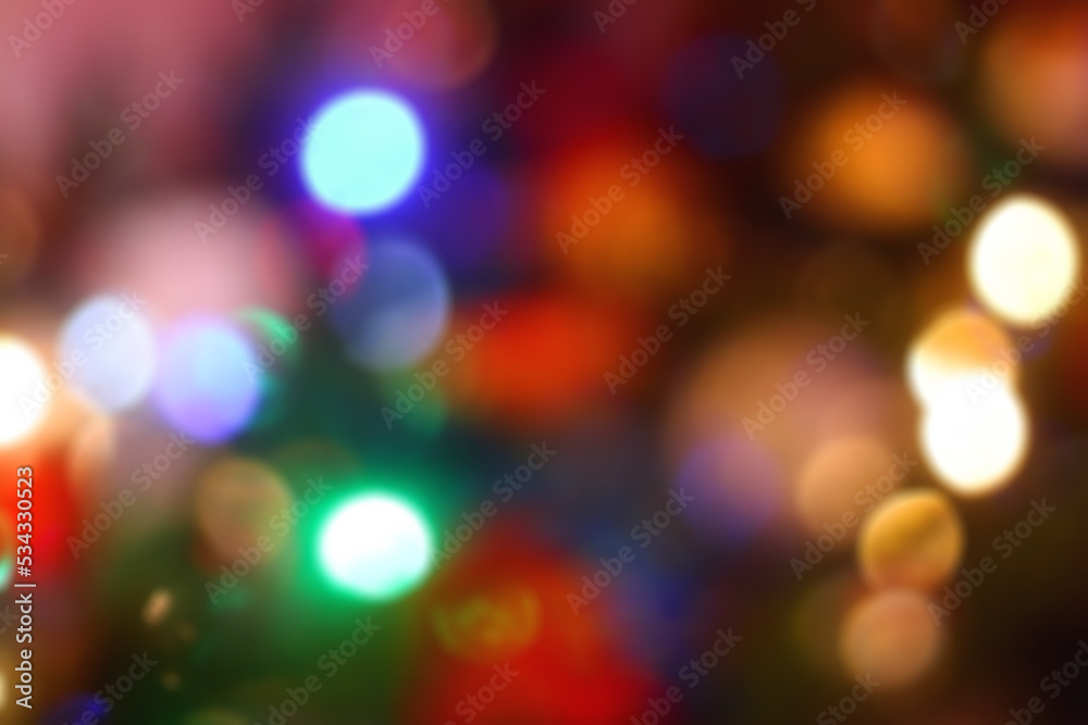 Defocused colorful Christmas lights. Festive Christmas background, copy space. Defocused colorful Christmas lights. Festive Christmas background, copy space.