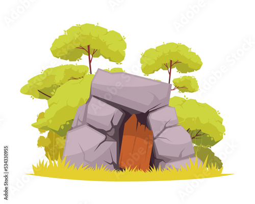 Prehistoric Hut Illustration