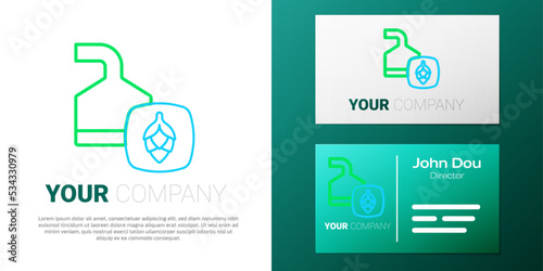 Line Traditional brewing vessels in brewery icon isolated on white background. Beer brewing process. Distillery plant, brewery. Colorful outline concept. Vector