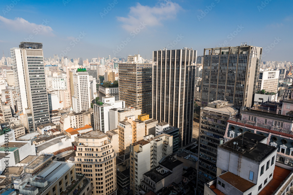Obraz premium Aerial View of Sao Paulo City Downtown