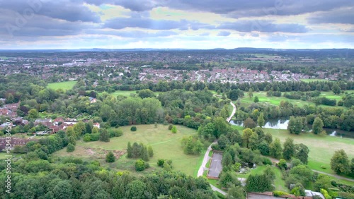 Amazing Aerial view of Newbury, England photo