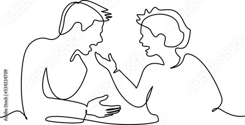 Man and woman rudely arguing with each other.