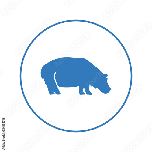 Animal nature wildlife hippo icon | Circle version icon |