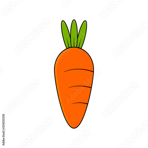 Carrot vector icon. Orange carrots isolated on a white background.
