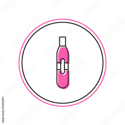 Filled outline Electronic cigarette icon isolated on white background. Vape smoking tool. Vaporizer Device. Vector