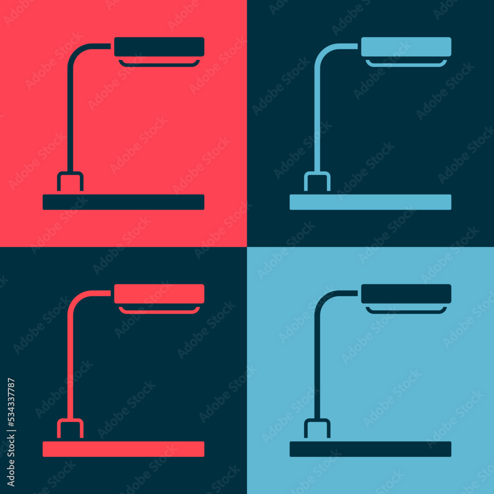 Pop art Table lamp icon isolated on color background. Vector Pop art Table lamp icon isolated on color background. Vector