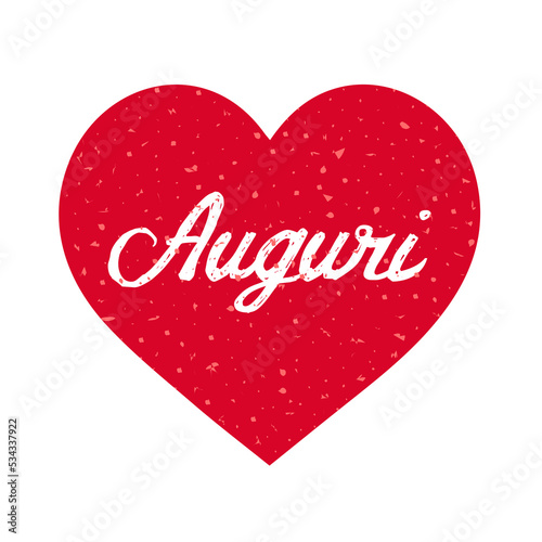 Auguri con cuore rosso