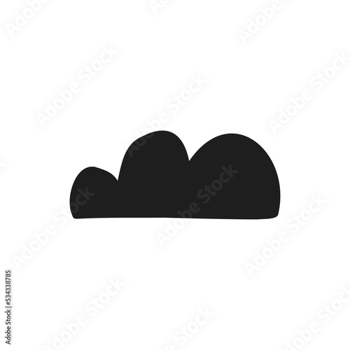 Halloween 2022 - October 31. A traditional holiday, the eve of All Saints Day, All Hallows Eve. Trick or treat. Vector illustration in hand-drawn doodle style. Cloud.