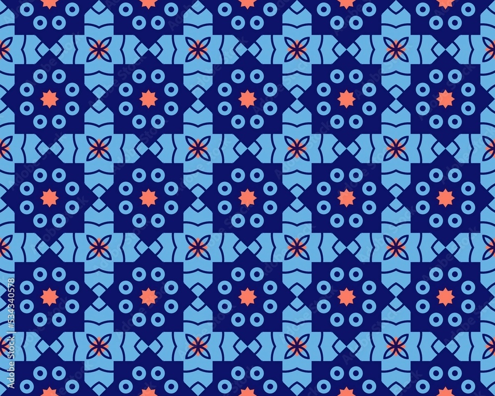 Oriental ethnic seamless repeatable pattern traditional geometric lines stripes background Design
