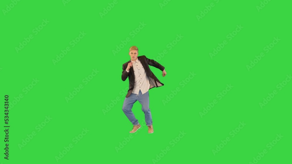 Office worker appearing on a longboard and starts dancing on a Green Screen, Chroma Key. Office worker appearing on a longboard and starts dancing on a Green Screen, Chroma Key.