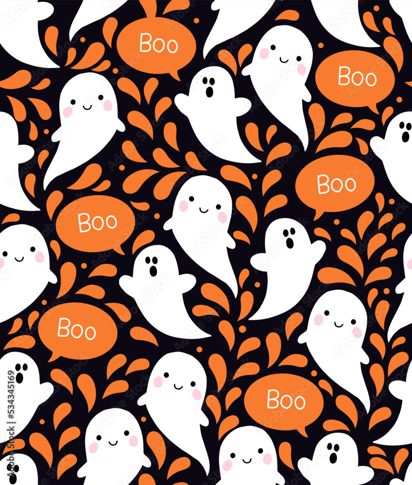 Vector abstract seamless cute halloween pattern. Vector abstract seamless cute halloween pattern.