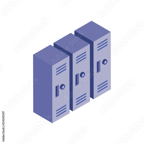 Isometric Industry lockers
