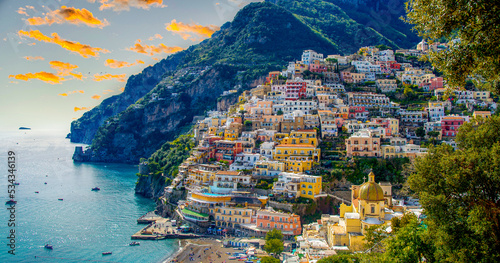 City of Positano, Amalfi coast Italy