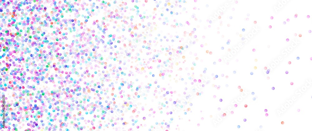 Abstract holographic gradient confetti background isolated on white background banner with copy space 