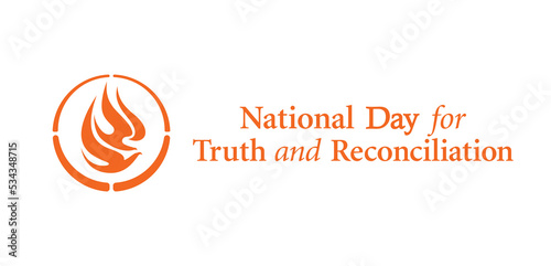 National Day forTruth and Reconciliation Canada. The Survivor's Flag. Every Child Matters. Orange Shirt Day.  30th September. Vector.