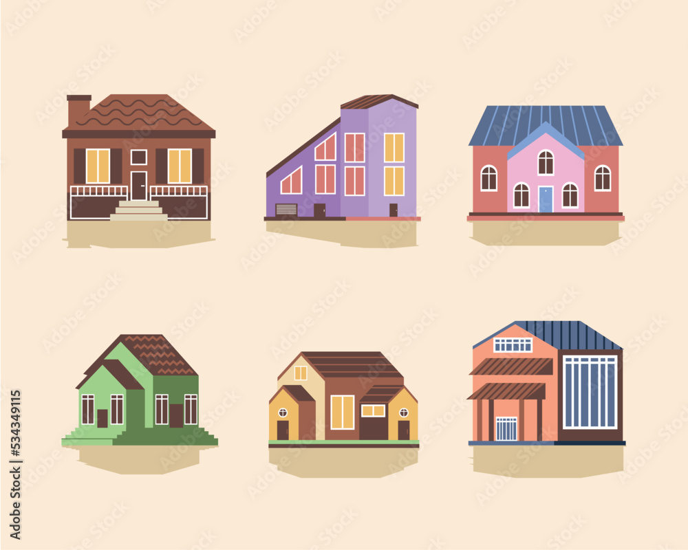 icons set houses