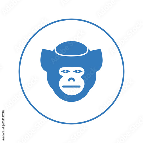 Anthropoid chimpanzee gorilla rascal icon | Circle version icon |