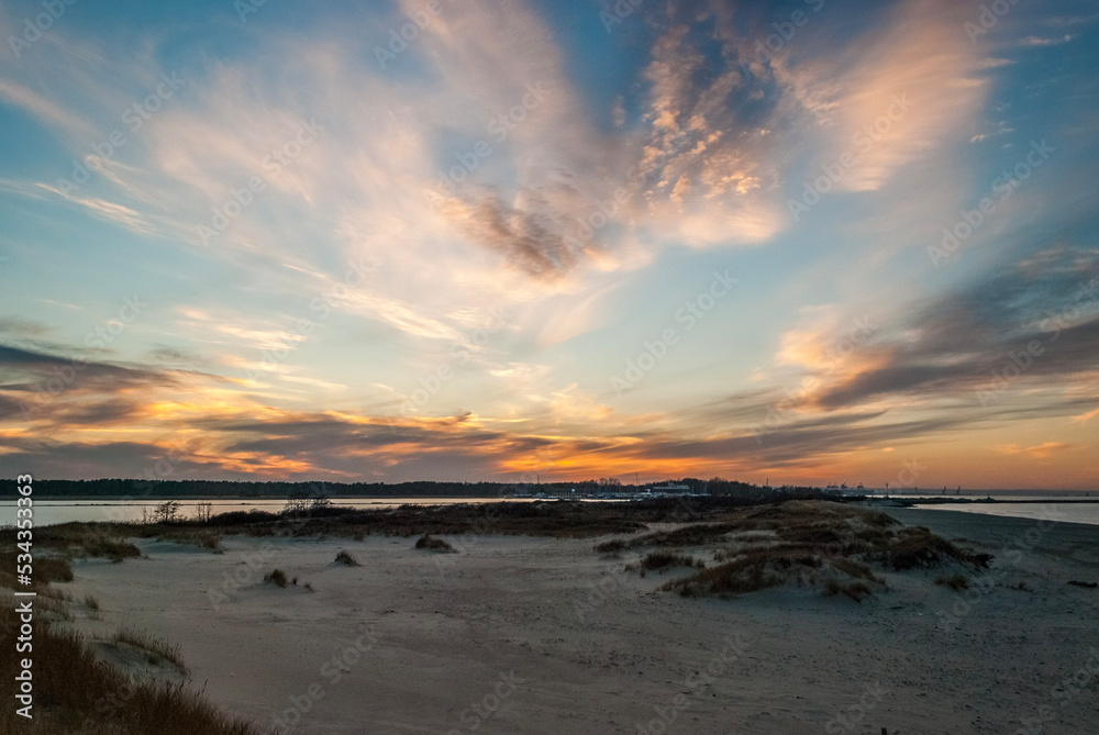 sunset at the beach