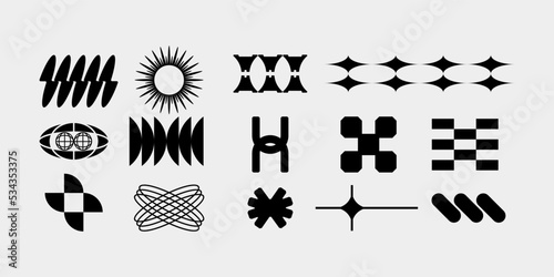 Futuristic asset collection icon Bundle HUD interface game technology separated editable photo