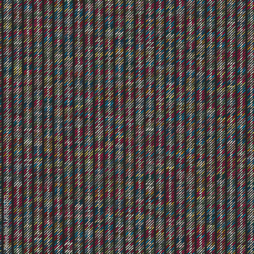 Multicolor Mélange Striped Textured Pattern