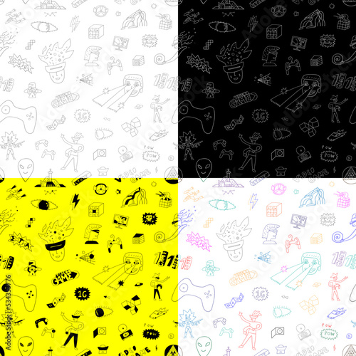 video games seamless vector pattern
