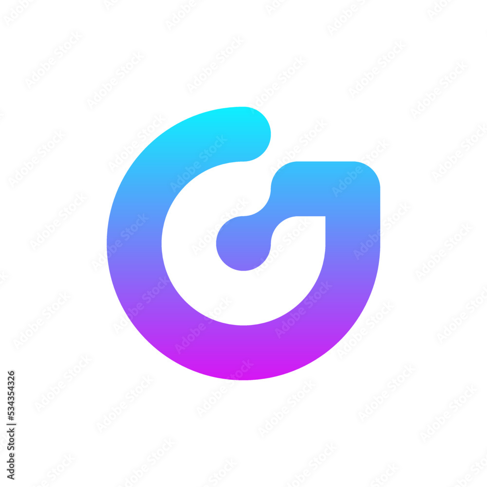 Letter G technology modern logo design Letter G technology modern logo design