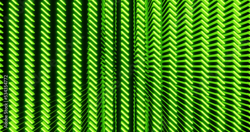 Render with green striped tiles background