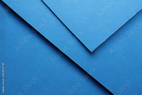 3D-image of thick blue paper sheets, close-up