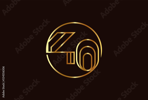 Number 40 Logo, Number 40 monogram line style inside circle can be used for birthday and business logo templates, flat design logo, vector illustration	