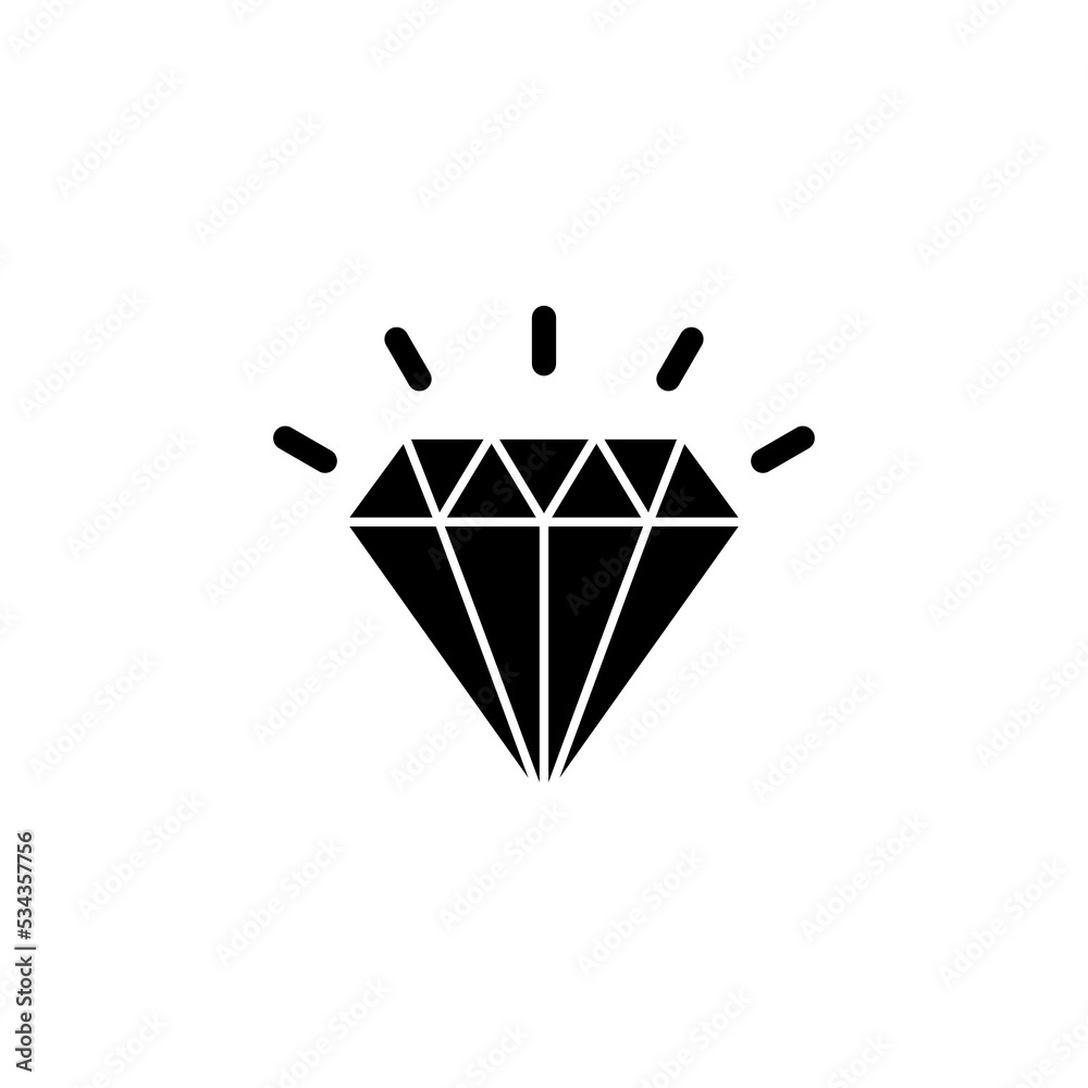 Diamond icon vector for web and mobile app. diamond gems sign and symbol Diamond icon vector for web and mobile app. diamond gems sign and symbol