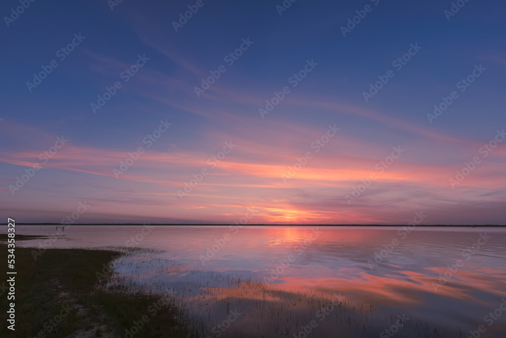 Sunset on Harney Lake at sunset, Florida