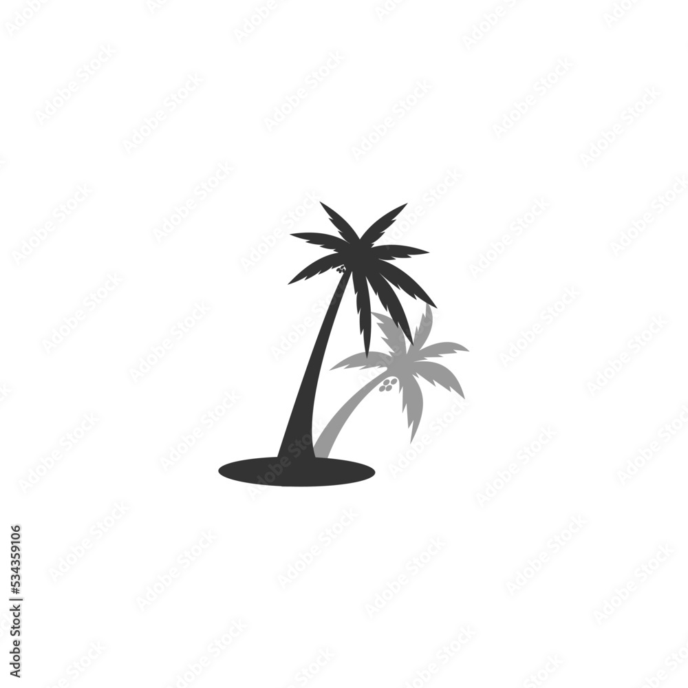 Obraz premium coconut tree icon vector illustration