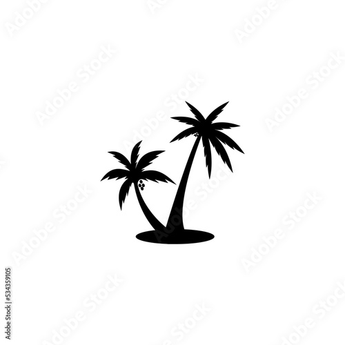 coconut tree icon vector illustration