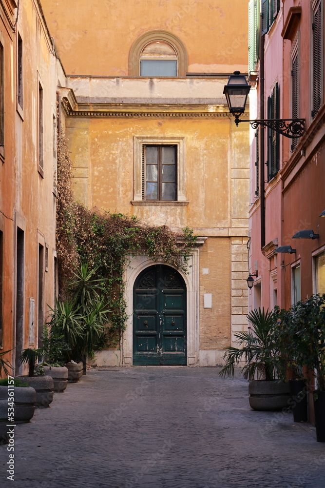 Renaissance urban scenic in Rome, Italy