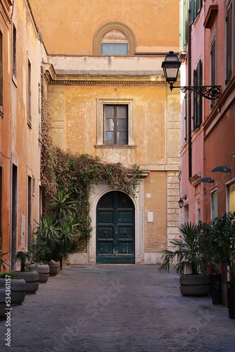 Renaissance urban scenic in Rome  Italy