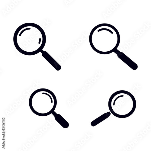  Search icon Magnifying glass icon vector design