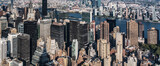 New York City skyline, panorama with skyscrapers in Midtown Manhattan