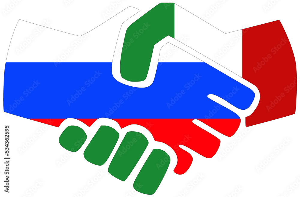 Russia - Italy handshake