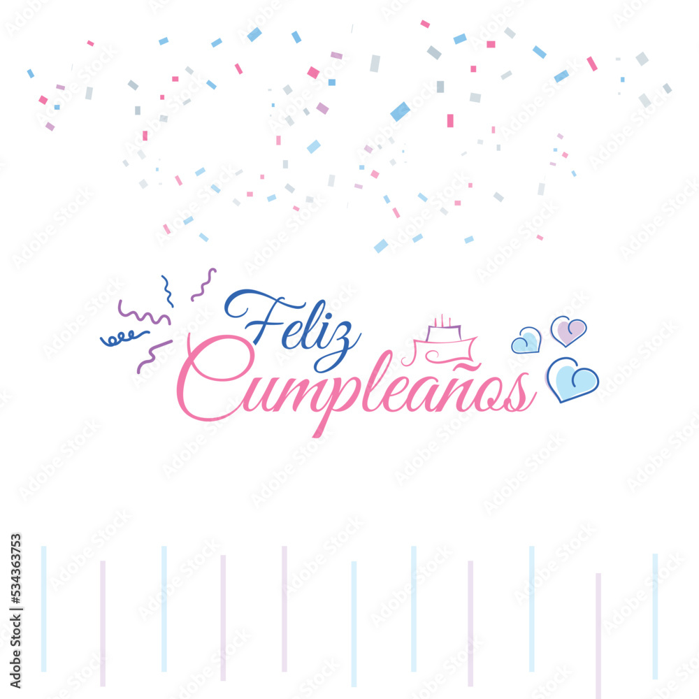 Happy birthday lettering with girly theme