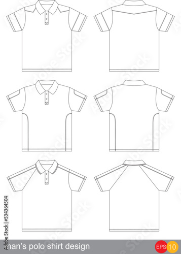 man's polo shirt design, Vector template