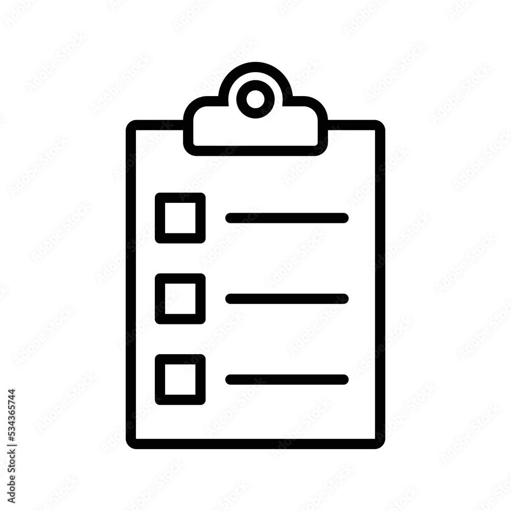 clipboard icon vector design template in white background clipboard icon vector design template in white background