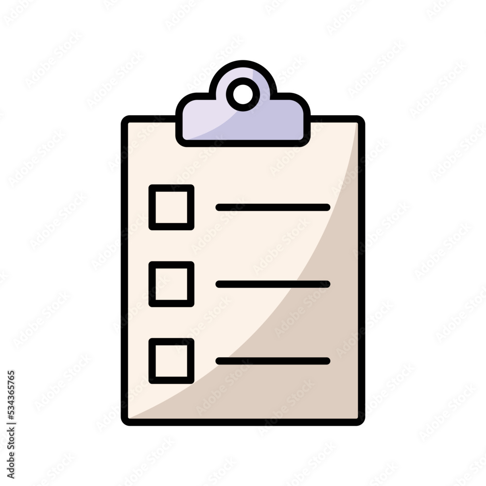 clipboard icon vector design template in white background clipboard icon vector design template in white background