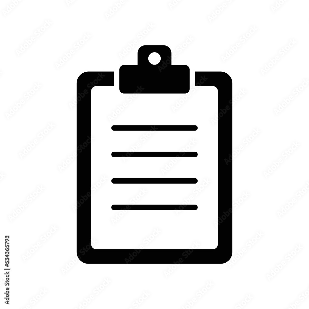 clipboard icon vector design template in white background clipboard icon vector design template in white background
